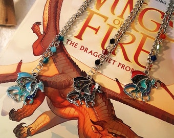 Wings of Fire Dragon Inspired Charm Necklaces