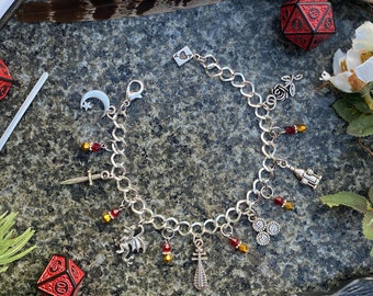 Bard Class Dungeons and Dragons Inspiriert Metall Bettelarmband