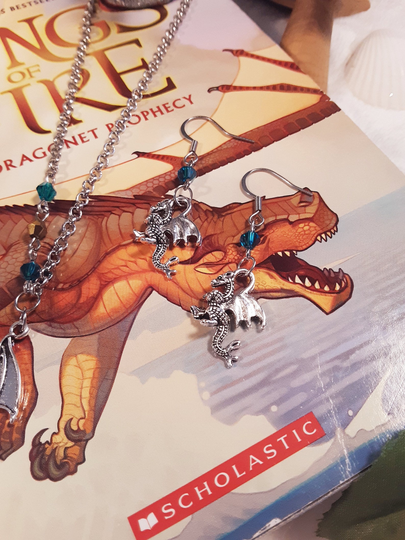 Dragon Jewelry Set singular Earrings or Necklace Wings of Etsy