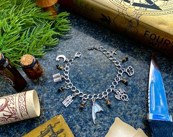 Fourth Wing Inspired Metal Charm Bracelet
