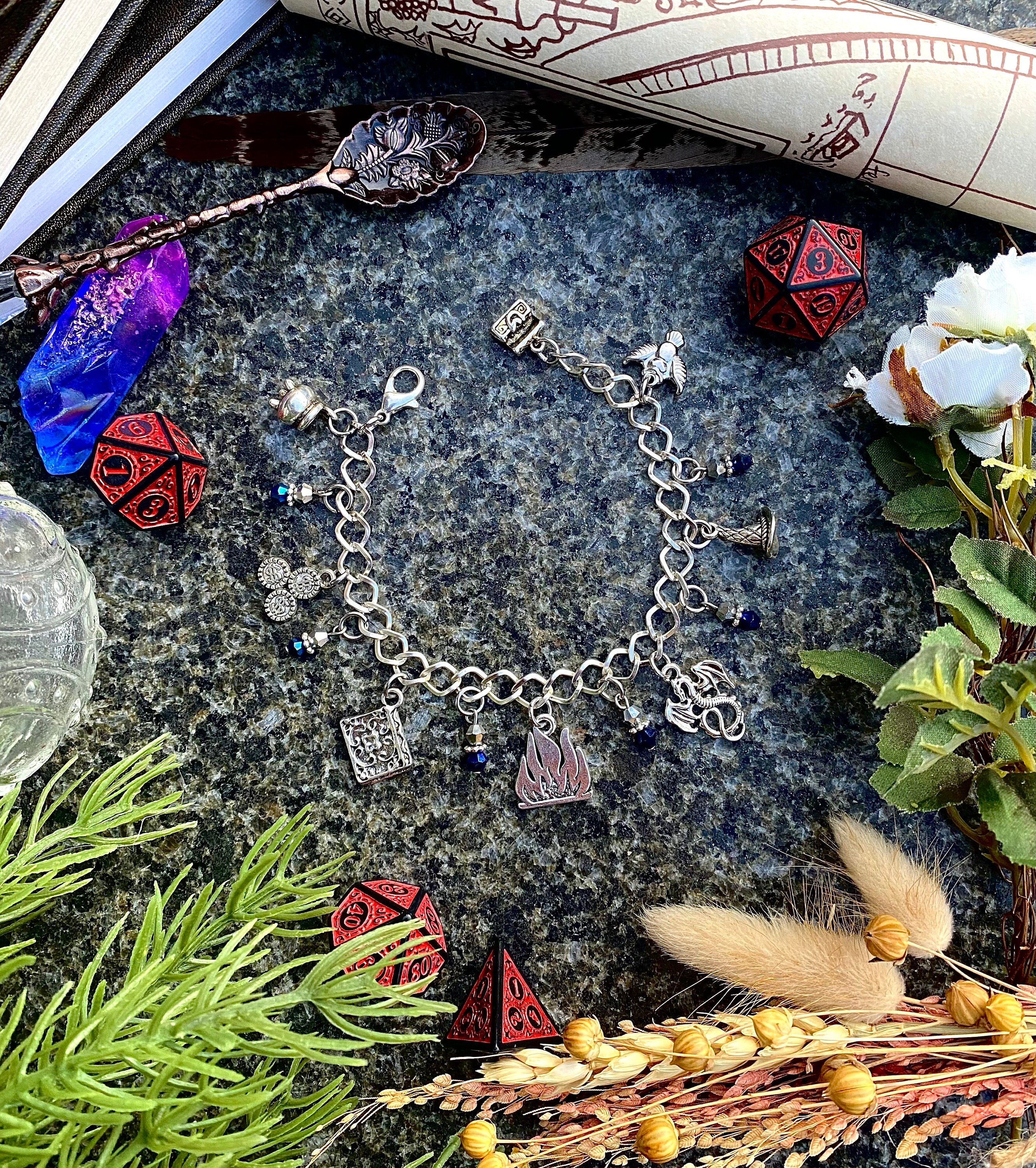 Magic Class Dungeons and Dragons inspiriertes Bettelarmband