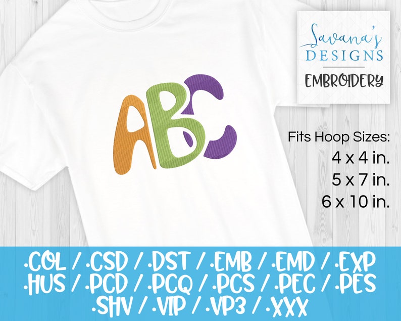 ABC Embroidery Designs Csd Machine Embroidery Nursery Embroidery Emb Files Dst Embroidery Pattern Vp3 Pes Baby Embroidery
