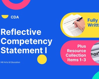 CDA FULLY WRITTEN Competency Statement I + Resource Collection Items 1-3