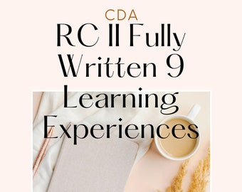 CDA Fully Written RC II 1-9 Learning Experiences Portfolio Builder Guide