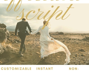 Make Their "I Do" Moment Perfect: Easy & Customizable Wedding Ceremony Template I Pre-written