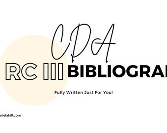 CDA RC III Bibliography- Fully Written Portfolio Builder Guide Tool