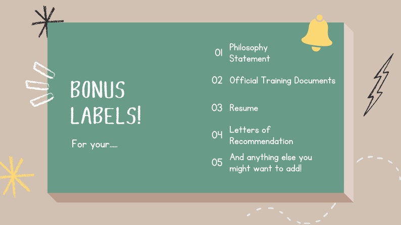 CDA Competency Statement Labels Neatly Typed, Pre-Written, Fully Customizable, Adult Education image 3