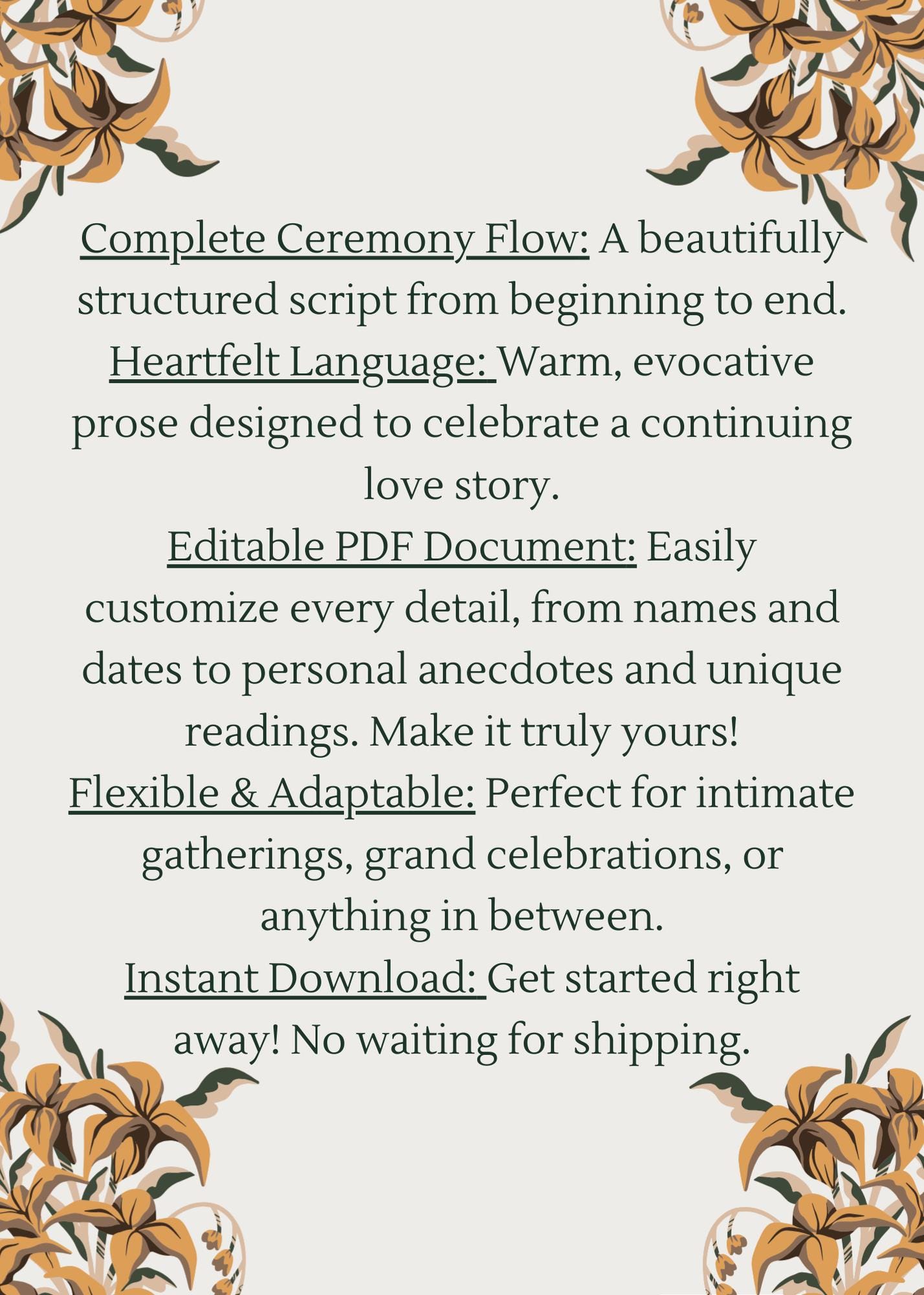 Filipino American Wedding Ceremony Script With Unity Rites | Prewritten ...