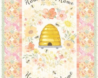 Home Sweet Home Quilt Kit by Timeless Treasures Fabrics // 100% cotton // Quilting Fabric // Precut Kit // Bee Fabric