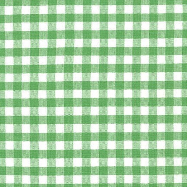 Robert Kaufman 1/4" Kelly Green Gingham Fabric // Quilting Cotton // Cotton Woven // 100% cotton // Plaid Fabric