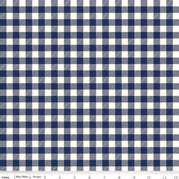 Blue Buffalo Plaid Fabric Etsy