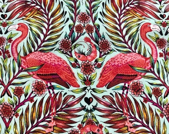 Tula Pink Daydreamer - Pretty in Pink Mango // 100% cotton // Quilting Fabric // Freespirit Fabrics // Flamingo Fabric