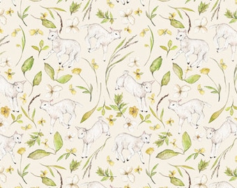 Countryside Comforts - Lambs by Figo Fabric // Quilting Cotton // Cotton Woven // 100% cotton // Sheep Fabric