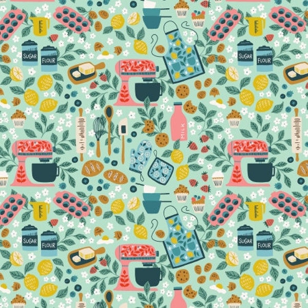 Sunday Afternoon Baking Frenzy by RJR Fabrics // Quilting Cotton // Cotton Woven // 100% cotton // Kitchen Fabric