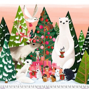 Woodland Holiday Panel by Freespirit Fabrics // Quilting Cotton // Cotton Woven // 100% cotton // Christmas Fabric