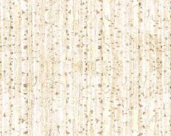 Aurora Tree Bark Stripe by QT Fabric // Quilting Cotton // Cotton Woven // 100% cotton // Birch Tree Fabric