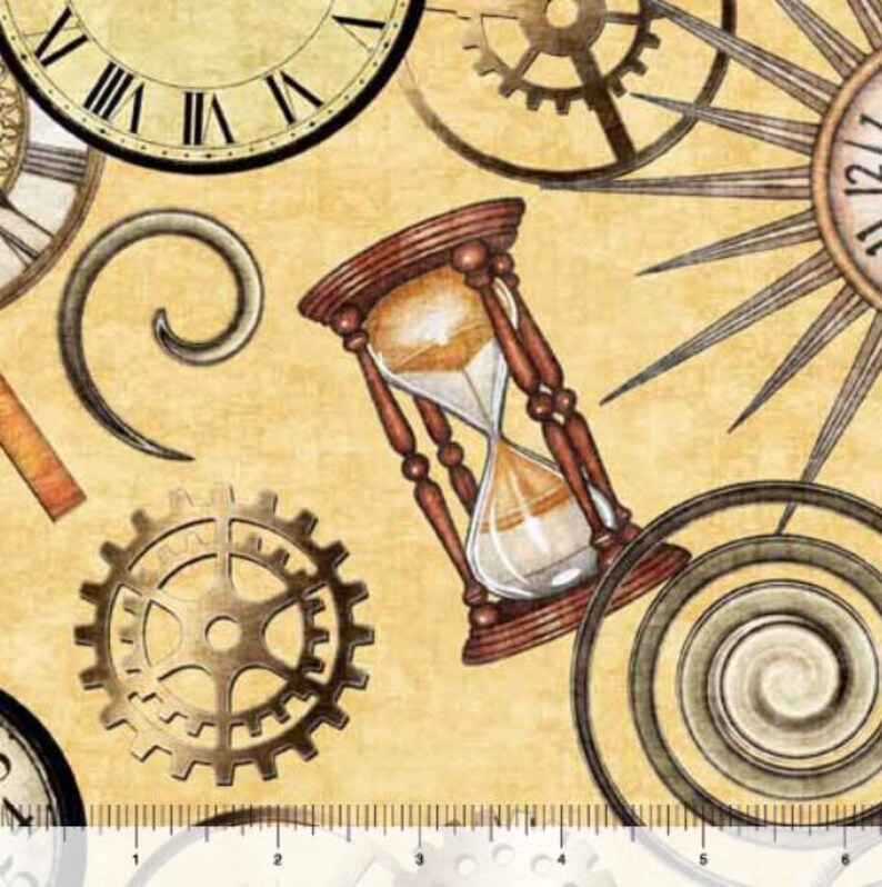 Like Clockwork - Time Toss by QT Fabrics // Quilting Cotton // Cotton ...