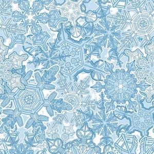 Scandinavian Winter Crystalline Denim by Clothworks Fabrics // Quilting Cotton // Cotton Woven // 100% cotton // Snowflake Fabric