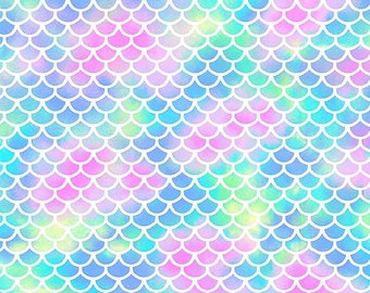 You Are Mer-Mazing - Mermaid Scales by Timeless Treasures Fabric // Quilting Cotton // Cotton Woven // 100% cotton // Scallop Fabric