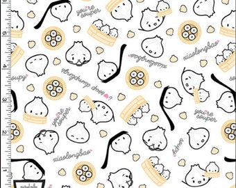 Michael Miller Soup Dumplings // 100% quilting cotton // Food Fabric