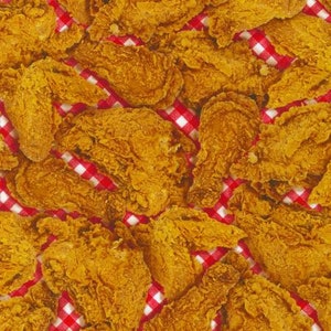 Feast Mode Fried Chicken by Robert Kaufman // 100% cotton // Quilting Fabric // Food Fabric // Southern Fabric