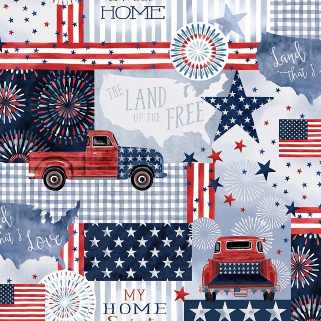 Land That I Love American Pride by Michael Miller Fabric // Quilting ...