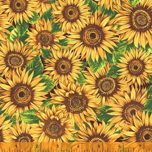 Sunflowers by Windham Fabrics // 100% cotton // Quilting Fabric // Floral Fabric