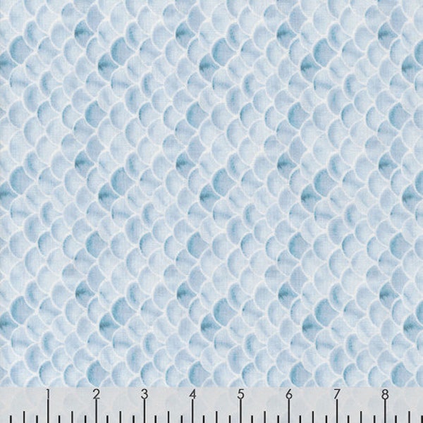 Hook, Line & Sinker Marina Fish Scales by Dear Stella Fabric // 100% cotton // Quilting Fabric // Nautical Fabric
