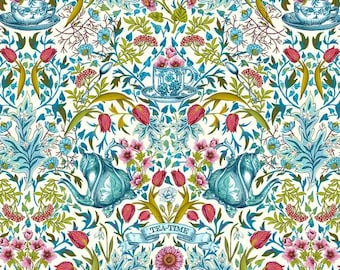 Language of Flowers Tea Time by Freespirit Fabrics // Quilting Cotton // Cotton Woven // 100% cotton // Floral Fabric