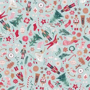 Wintertale The Nutcracker Snow by Art Gallery Fabrics // Quilting Cotton // Cotton Woven // 100% cotton // Christmas Fabric