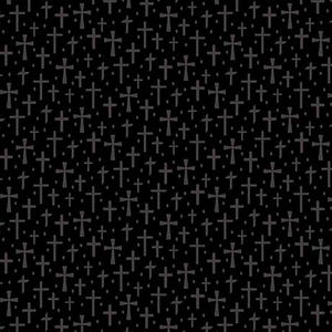 Quilting Illusions Black Crosses by QT Fabrics // Quilting Cotton // Cotton Woven // 100% cotton // Black Blender Fabric