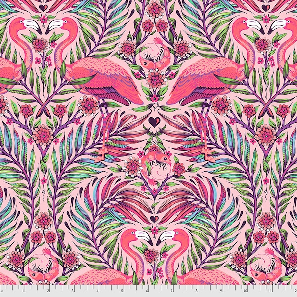 Tula Pink Daydreamer - Pretty in Pink Dragonfruit // 100% cotton // Quilting Fabric // Freespirit Fabrics // Flamingo Fabric