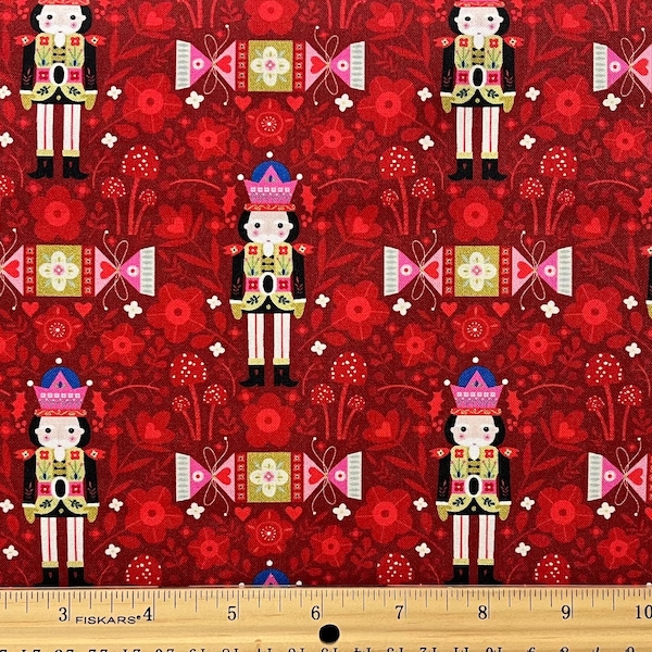 Nordic Noel - Nutcrackers by Dashwood Studios // Quilting Cotton // Cotton Woven // 100% cotton // Hygge Christmas Fabric
