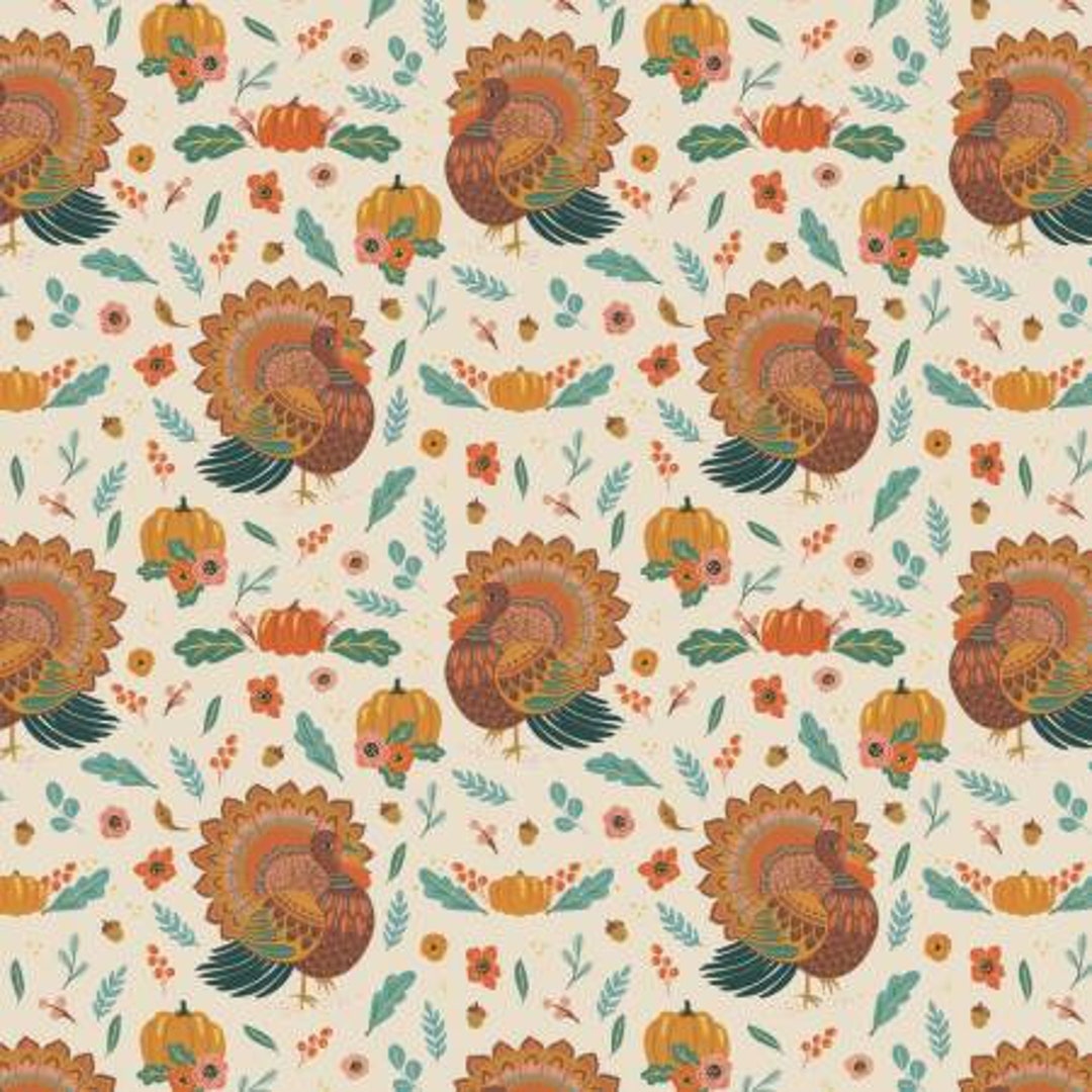 Fabulous Fall Turkeys by Camelot Fabrics // Quilting Cotton // Cotton