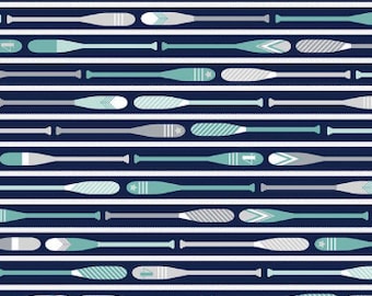 Deep Blue Sea Oars by Riley Blake Fabrics // Quilting Cotton // Cotton Woven // 100% cotton // Boating Fabric