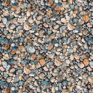 Earthly Delights - River Rocks by QT Fabric // Quilting Cotton // Cotton Woven // 100% cotton // Landscape Fabric