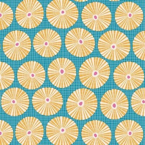 Tilda's Cotton Beach Limpet Shell Teal // Quilting Cotton // Cotton Woven // 100% cotton // Beach Fabric // Seashell Fabric