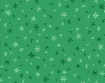 Wheeling Winter Wonderland - Snow Green by P&B Textiles // Quilting Cotton // Cotton Woven // 100% cotton // Christmas Fabric