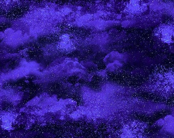 Night Sky by Timeless Treasures Fabrics // Quilting Cotton // Cotton Woven // 100% cotton // Cloud Fabric