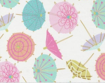 Soiree - Frou Frou Umbrellas Vanilla // Quilting Cotton // 100% cotton // Moda Fabrics // Party Fabric // Birthday Fabric