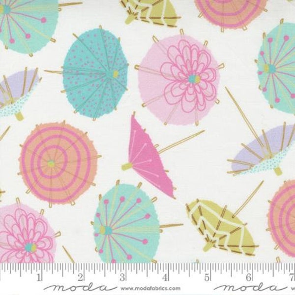 Soiree - Frou Frou Umbrellas Vanilla // Quilting Cotton // 100% cotton // Moda Fabrics // Party Fabric // Birthday Fabric