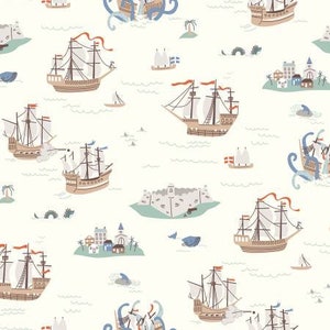 Hoist the Sails Fat Quarter Bundle 22 pieces - Riley Blake Designs - Pre  cut Precut - Nautical Ships Pirates - Quilting Cotton Fabric