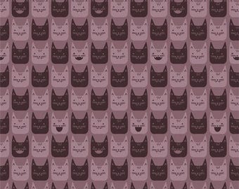 Ghostly & Haunted Midnight Meows by Art Gallery Fabrics // 100% cotton // Quilting Fabric // Halloween Cat Fabric