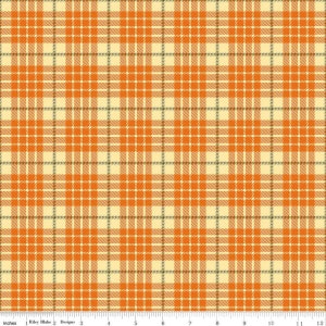 Riley Blake Awesome Autumn Plaid Orange // 100% cotton // Quilting Fabric // Fall Fabric // Plaid Fabric