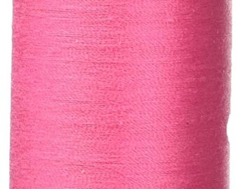 May include: A spool of pink thread for sewing or embroidery.