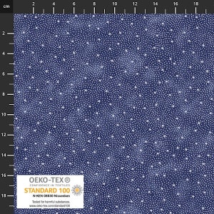 We Love Christmas - Blue/Silver Stars by Stof Fabrics // Quilting Cotton // Cotton Woven // 100% cotton // Metallic Fabric