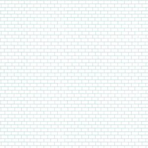 May include: A seamless pattern of white bricks with light blue mortar lines. The brickwork is evenly spaced, creating a clean and uniform texture. The design is suitable for backgrounds and surface patterns.
