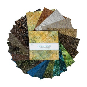 Expressions Batiks by Riley Blake River Bed 10" Stacker // Quilting Precuts // 100% Cotton // Batik Fabrics // Nature Fabrics