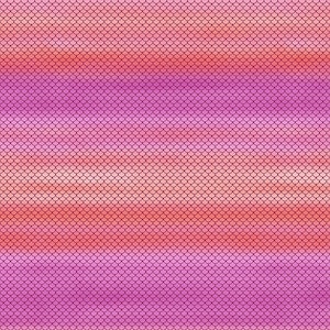 May include: A seamless pattern of pink and orange mermaid scales. The scales are arranged in a repeating pattern of horizontal stripes.