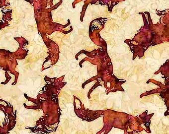 Wild Wood - Foxes Corn by QT Fabrics // Quilting Cotton // Cotton Woven // 100% cotton // Woodland Fabric